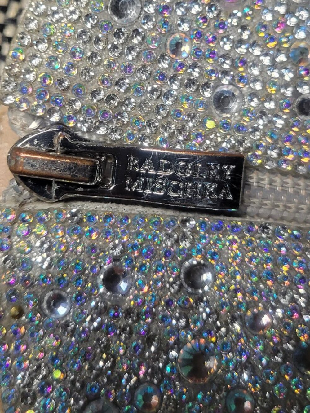 Badgley Mischka Girls Crystal Rhinestone Western Cowboy Boots Silver Size 4 - Picture 8 of 16